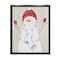 Stupell Industries Seasonal Snowman Smiling Red Hat Framed Floater Canvas Wall Art